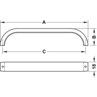 Häfele Möbelgriff Bügelgriff Antik Zinkdruckguss eisenfarben 330x18 mm