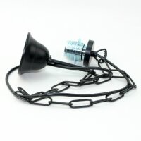 E27 Lampen-Kettenpendel schwarz – 1 Meter mit...