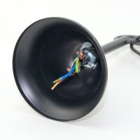 E27 Lampen-Kettenpendel schwarz – 1 Meter mit Premium-Metallfassung, Baldachin & Kette