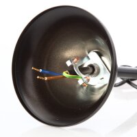 E27 Lampen-Kettenpendel schwarz – 1 Meter mit Premium-Metallfassung, Baldachin & Kette