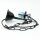 E27 Lampen-Kettenpendel schwarz – 1 Meter mit Premium-Metallfassung, Baldachin & Kette