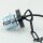 E27 Lampen-Kettenpendel schwarz – 1 Meter mit Premium-Metallfassung, Baldachin & Kette
