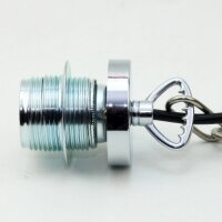 E27 Lampen-Kettenpendel verchromt – 1 Meter mit Premium-Metallfassung, Baldachin & Kette