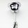 E27 Lampen-Kettenpendel verchromt – 1 Meter mit Premium-Metallfassung, Baldachin & Kette