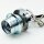 E27 Lampen-Kettenpendel verchromt – 1 Meter mit Premium-Metallfassung, Baldachin & Kette