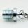 E27 Lampen-Kettenpendel verchromt – 1 Meter mit Premium-Metallfassung, Baldachin & Kette