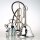 E27 Lampen-Kettenpendel verchromt – 1 Meter mit Premium-Metallfassung, Baldachin & Kette