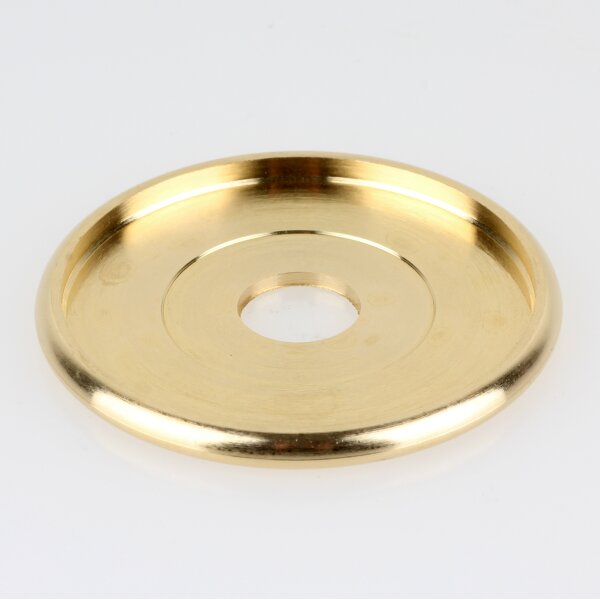 Zentrierscheibe Abdeckscheibe Zierscheibe Messing 45x3.5mm mit Rand 10.5mm Bohrung