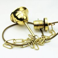E27 Lampen-Kettenpendel messing poliert – 1 Meter...