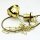 E27 Lampen-Kettenpendel messing poliert – 1 Meter mit Premium-Metallfassung, Baldachin & Kette