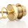 E27 Lampen-Kettenpendel messing poliert – 1 Meter mit Premium-Metallfassung, Baldachin & Kette