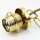 E27 Lampen-Kettenpendel messing poliert – 1 Meter mit Premium-Metallfassung, Baldachin & Kette