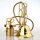 E27 Lampen-Kettenpendel messing poliert – 1 Meter mit Premium-Metallfassung, Baldachin & Kette