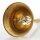 E27 Lampen-Kettenpendel messing poliert – 1 Meter mit Premium-Metallfassung, Baldachin & Kette
