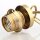E27 Lampen-Kettenpendel messing poliert – 1 Meter mit Premium-Metallfassung, Baldachin & Kette