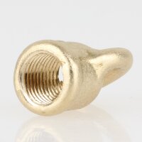 Ringnippel Metall Messing roh 18x22mm mit M10x1 Innengewinde