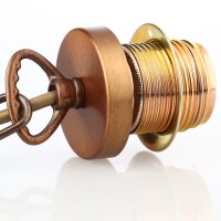 E27 Lampen-Kettenpendel antik fumé – 1 Meter mit Premium Metallfassung, Baldachin & Kette