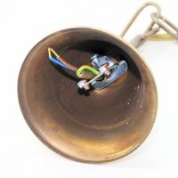 E27 Lampen-Kettenpendel antik fumé – 1 Meter mit Premium Metallfassung, Baldachin & Kette