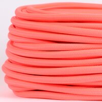 Textilkabel Neon-Magenta 3-adrig 3x0,75 Schlauchleitung...