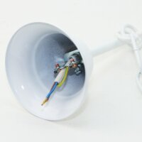E27 Lampen-Kettenpendel weiß – 1 Meter mit Premium Metallfassung, Baldachin & Kette