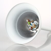 E27 Lampen-Kettenpendel weiß – 1 Meter mit Premium Metallfassung, Baldachin & Kette