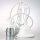 E27 Lampen-Kettenpendel weiß – 1 Meter mit Premium Metallfassung, Baldachin & Kette