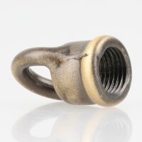 Ringnippel Metall Antik Fume 18x22mm mit M10x1 Innengewinde