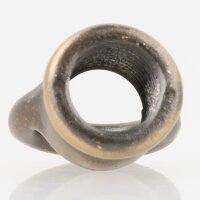 Ringnippel Metall Antik Fume 18x22mm mit M10x1 Innengewinde