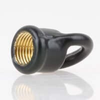 Ringnippel Metall Schwarz 18x22mm mit M10x1 Innengewinde