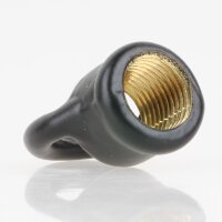 Ringnippel Metall Schwarz 18x22mm mit M10x1 Innengewinde