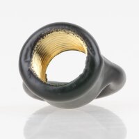 Ringnippel Metall Schwarz 18x22mm mit M10x1 Innengewinde