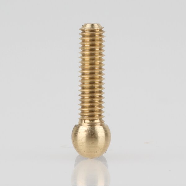 M4 Kugelkopfschraube 20x6 mm Messing roh für Lampenbau