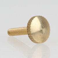 M3 Rändelschraube 18x10 mm Messing roh