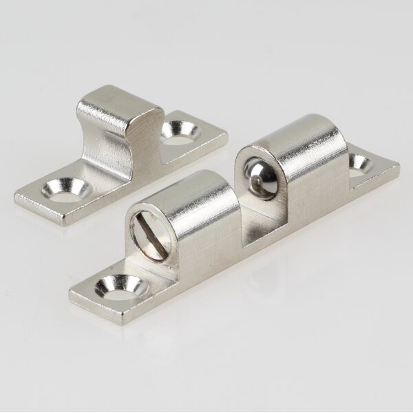 Häfele Ideal-Schnäpper Doppel-Kugelschnäpper Nickel matt 50 mm zum Schrauben