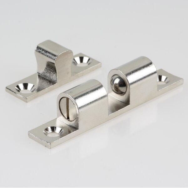 Häfele Ideal-Schnäpper Doppel-Kugelschnäpper Nickel matt 70 mm zum Schrauben