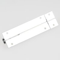 Häfele Möbelriegel Grendelriegel 80 x 26 mm Messing Chrom mit Schließwinkel