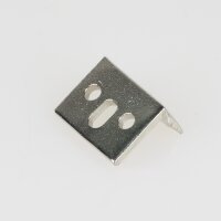 Häfele Schließwinkel für Möbelriegel 18 x 9 mm Messing vernickelt