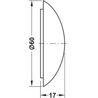 Häfele Türstopper Wandtürstopper Kunststoff braun 60mm zum Kleben