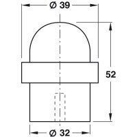 Häfele Türstopper Bodentürstopper Edelstahl matt 52x39mm zum Schrauben