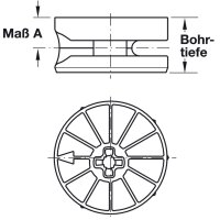 Häfele Maxifix Exzenter-Verbindergehäuse 35x17 mm vernickelt