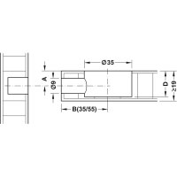 Häfele Maxifix Exzenter-Verbindergehäuse 35x17 mm vernickelt