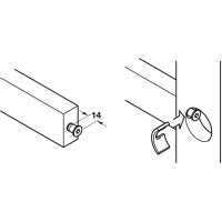 Häfele Einteilverbinder Confirmat Senkkopf Innensechskant SW4 verzinkt 70x7mm
