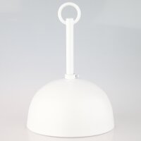 Lampen Baldachin Metall weiß 120x62 mm große Kugelform mit Pendelrohr und Leuchtenaufhänger
