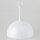 Lampen Baldachin Metall weiß 120x62 mm große Kugelform mit Pendelrohr und Leuchtenaufhänger
