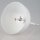 Lampen Baldachin Metall weiß 120x62 mm große Kugelform mit Pendelrohr und Leuchtenaufhänger