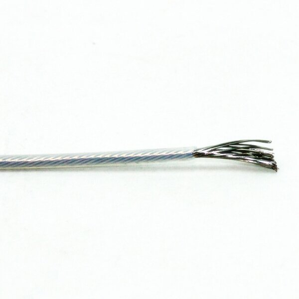 PVC Lampenkabel 1-adrig 1x0,75mm² transparent PTFE Teflon Litzenkabel