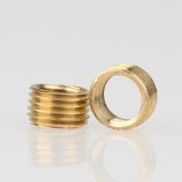 M10x1 AG auf M8x1 IG Reduzier Gewinde-Adapter | Länge 5 mm | Messing roh