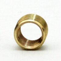 M13x1 AG auf M10x1 IG Reduzier Gewinde-Adapter | Länge 10 mm | Messing roh