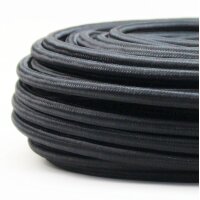 Textilkabel schwarz 3-adrig 3x1,5 mm²...