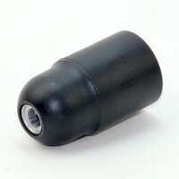 E27 Kunststoff-Lampenfassung schwarz mit Zugschalter,...